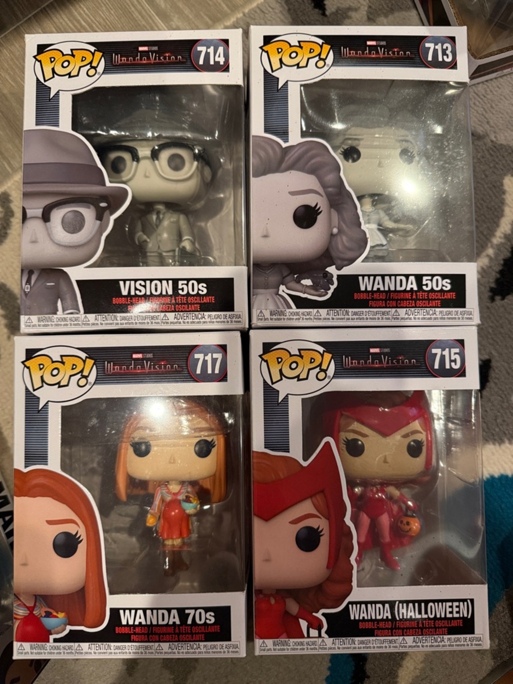 Funko Pop! WandaVision Four-Pack — Red, White, Gray, Orange